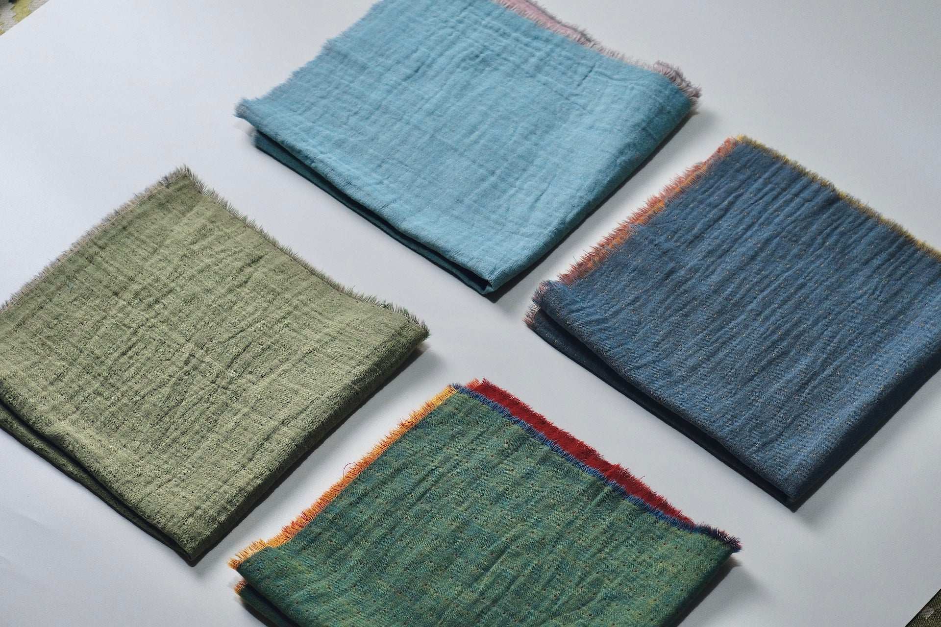 Double-Sided Jacquard Cotton Napkins - Merry Green Homeware