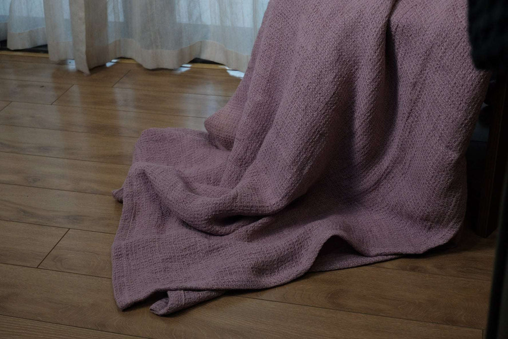 100% Pure Linen Blanket - Merry Green Homeware