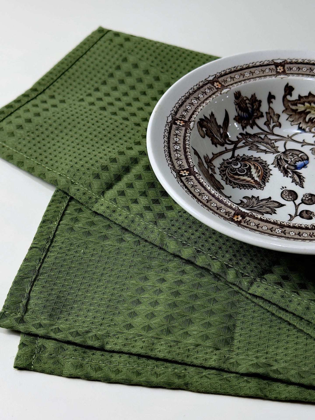 Evergreen Waffle Cotton Napkin - Merry Green Homeware