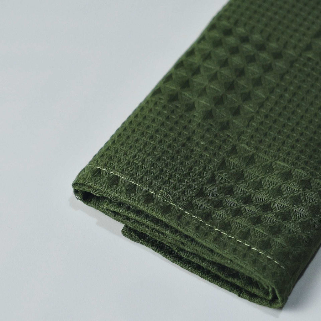 Evergreen Waffle Cotton Napkin - Merry Green Homeware