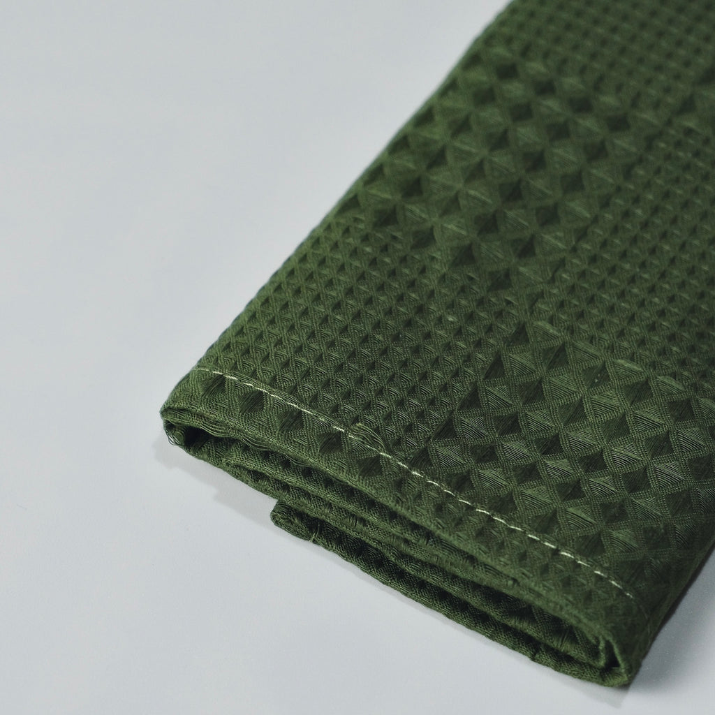 Evergreen Waffle Cotton Napkin - Merry Green Homeware