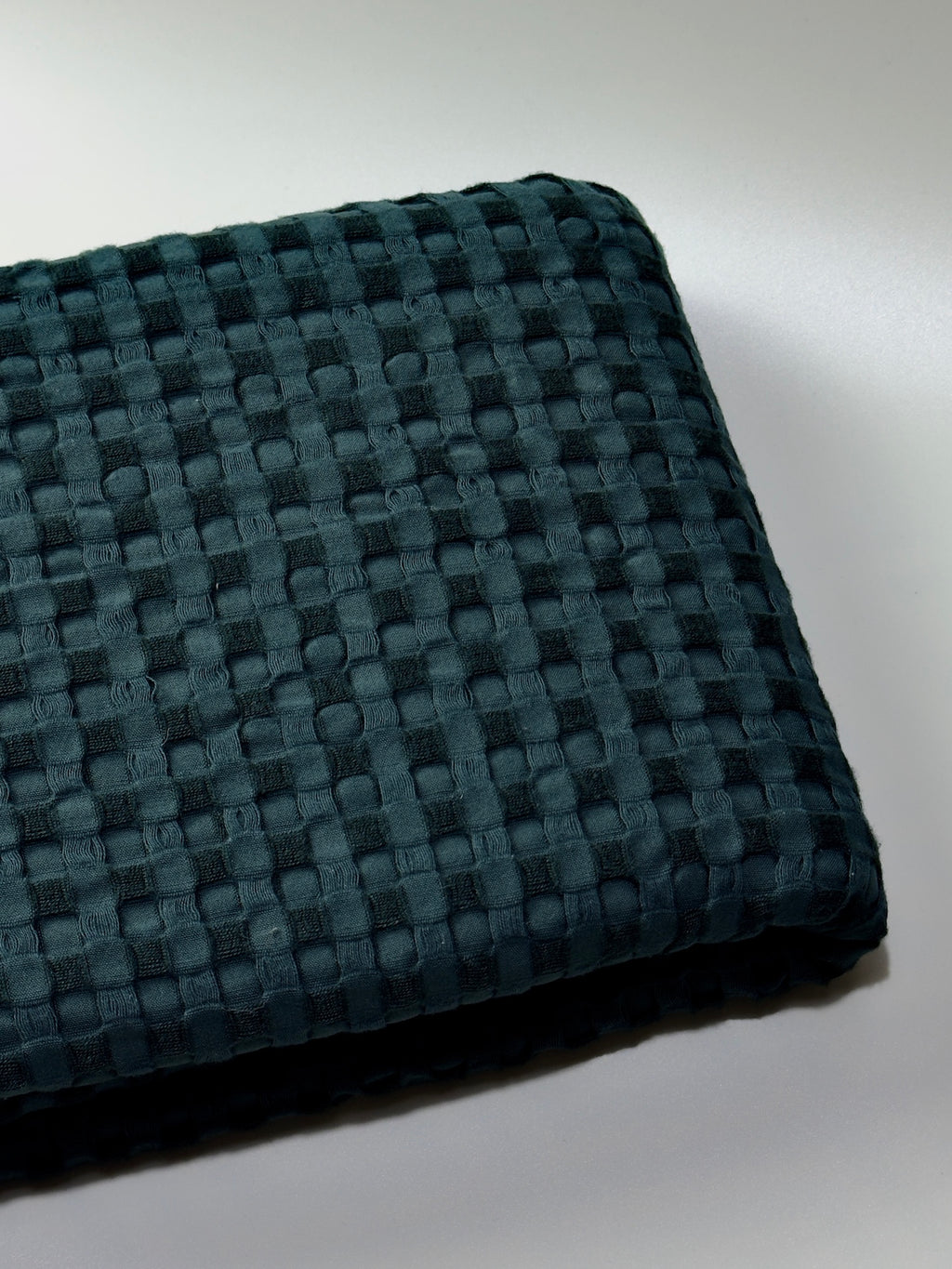 Dark Green Bamboo Throw (waffle weave) - Merry Green Homeware