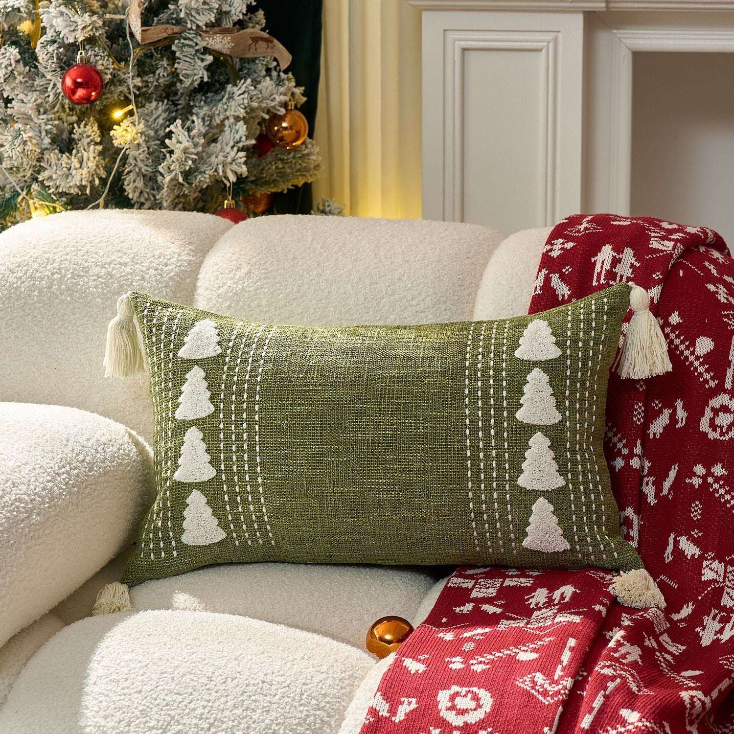 Christmas Lumbar Cushion Cover