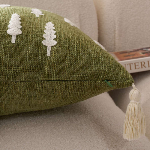 Christmas Cushion Cover - Green Woodland