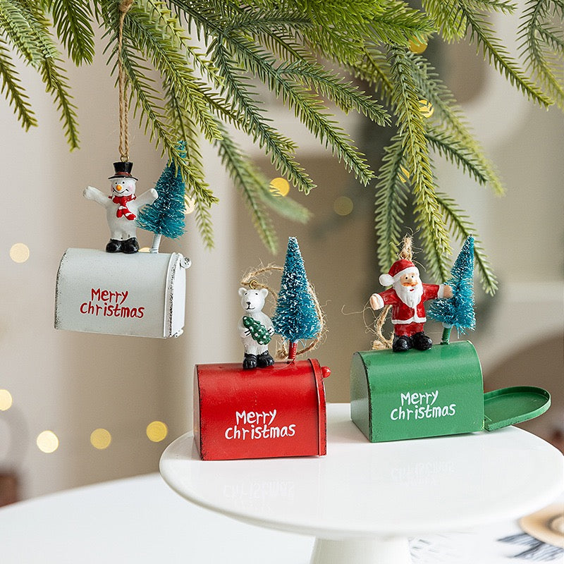 Christmas Postbox Hanging Ornament