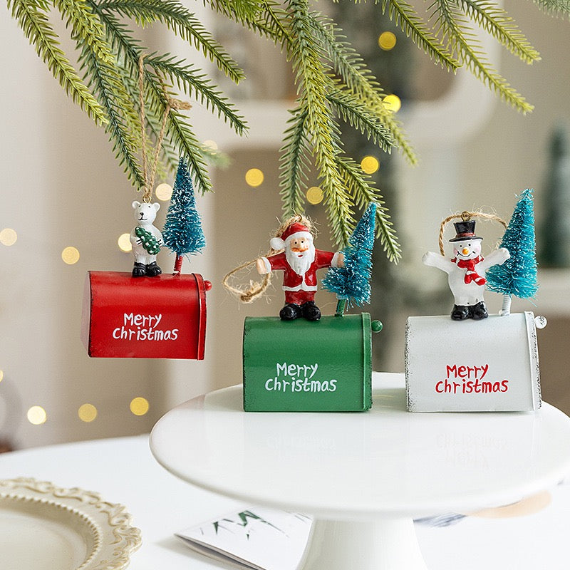 Christmas Postbox Hanging Ornament