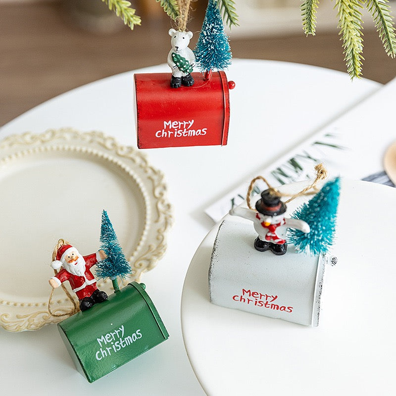 Christmas Postbox Hanging Ornament
