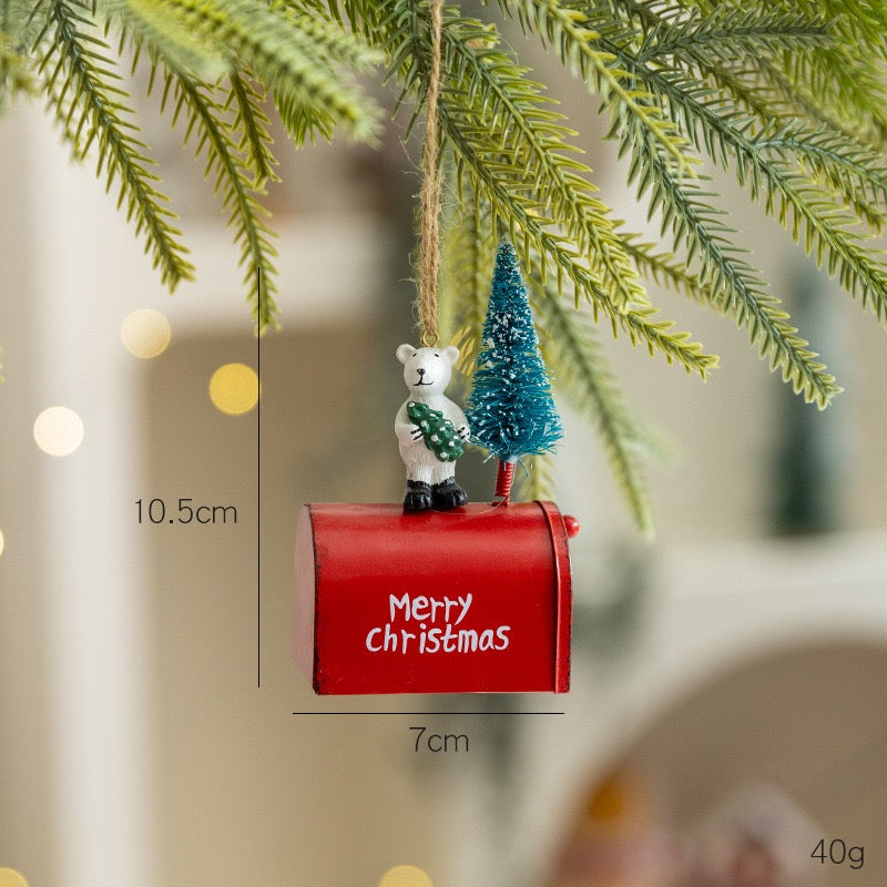 Christmas Postbox Hanging Ornament