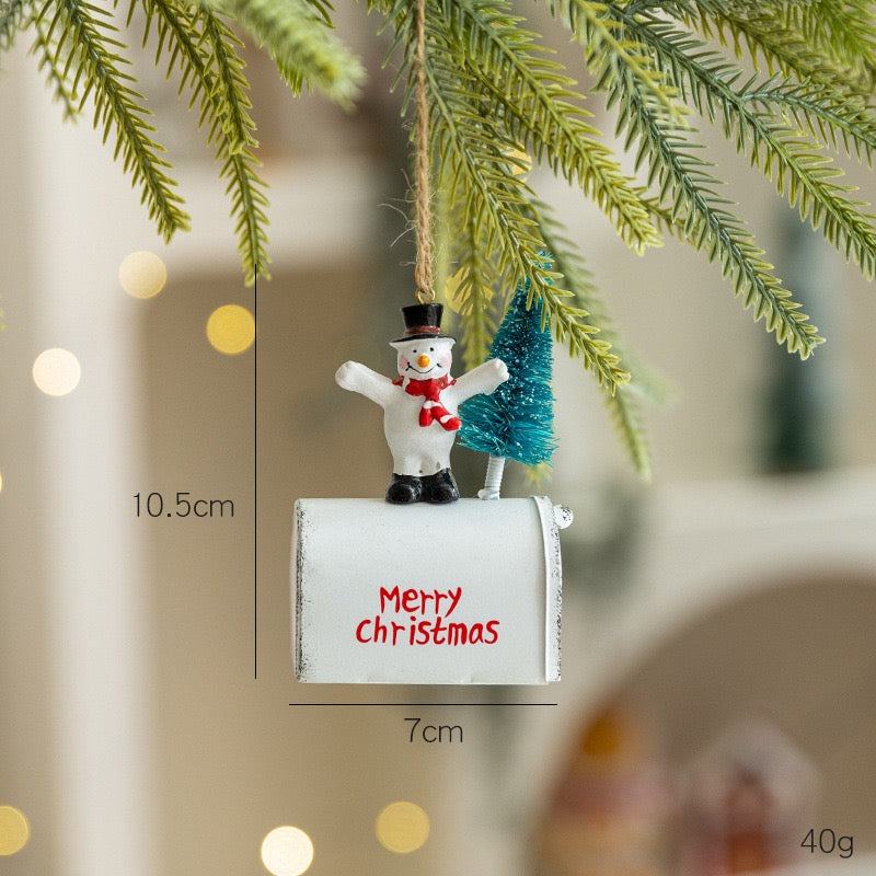 Christmas Postbox Hanging Ornament