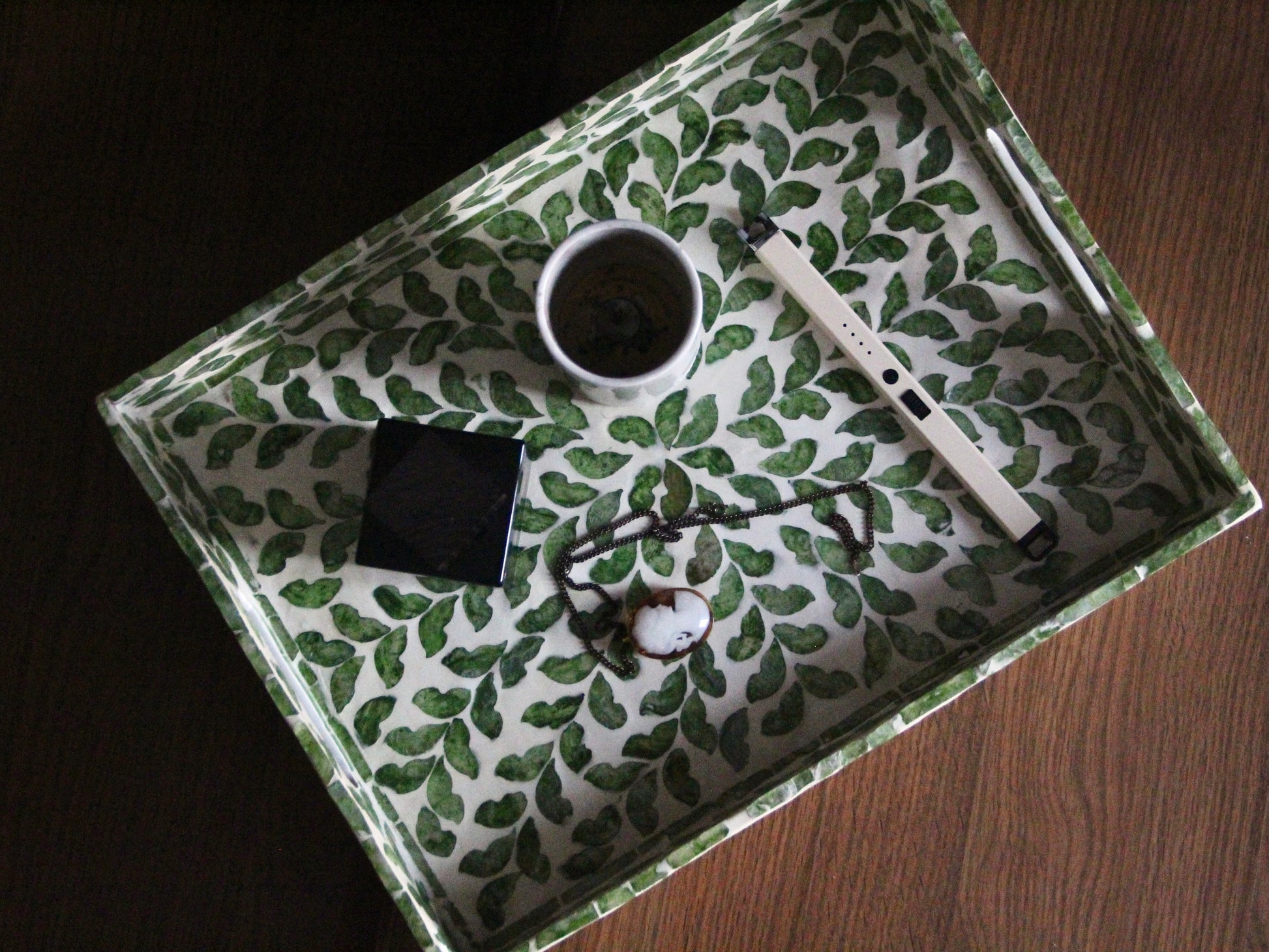 seashell decorative tray for jewellery and candles