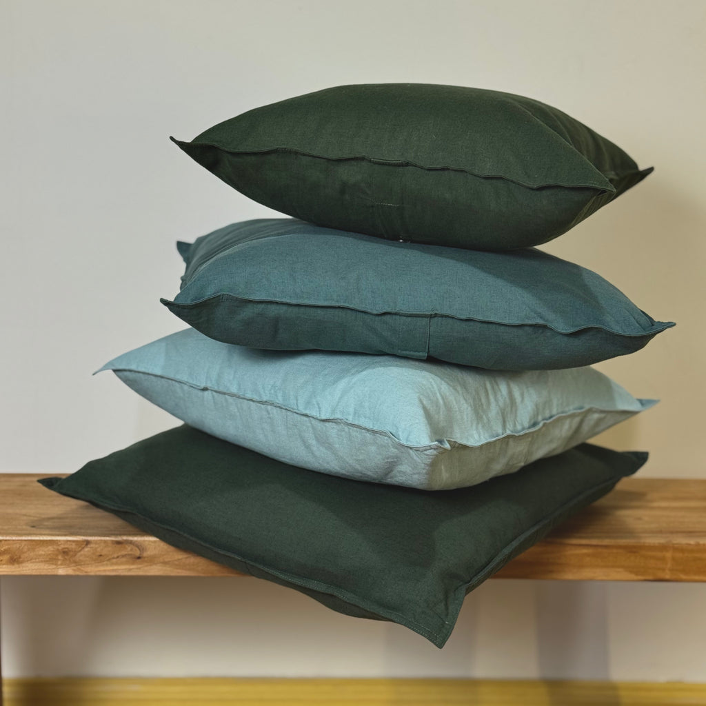 Single-tone Cushion Cover（75% cotton and 25% linen） - Merry Green Homeware